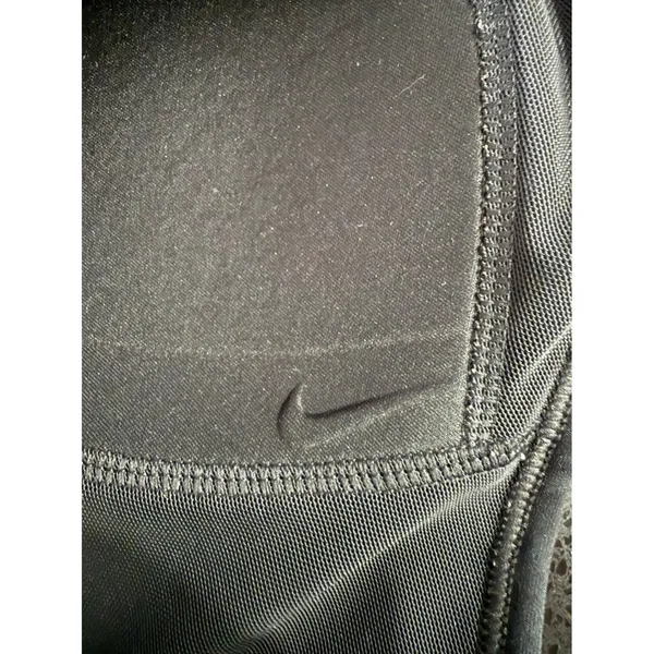 Nike‎ Swoosh Dri-FIT Womens Black Racerback Sports Bra Graphic Logo Large - Image 6