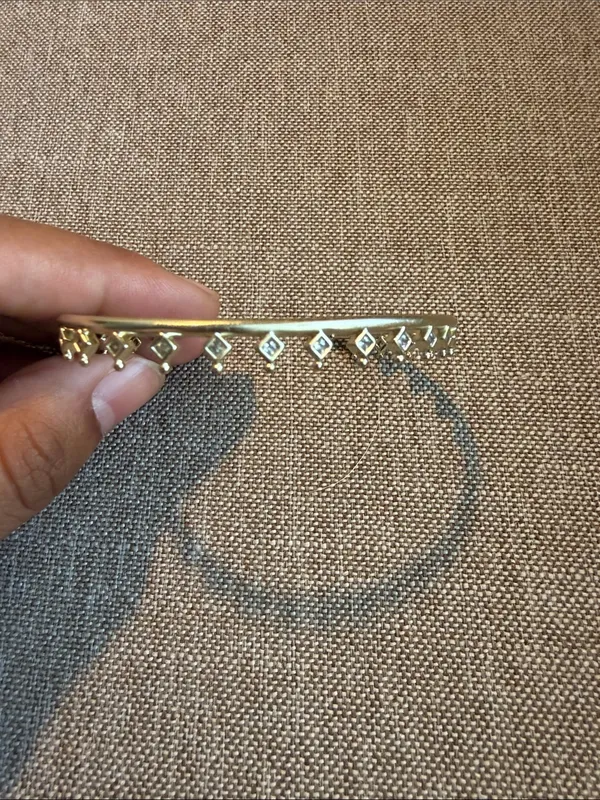 Kendra Scott Gold Geometric Crown Bangle Bracelet - Image 2
