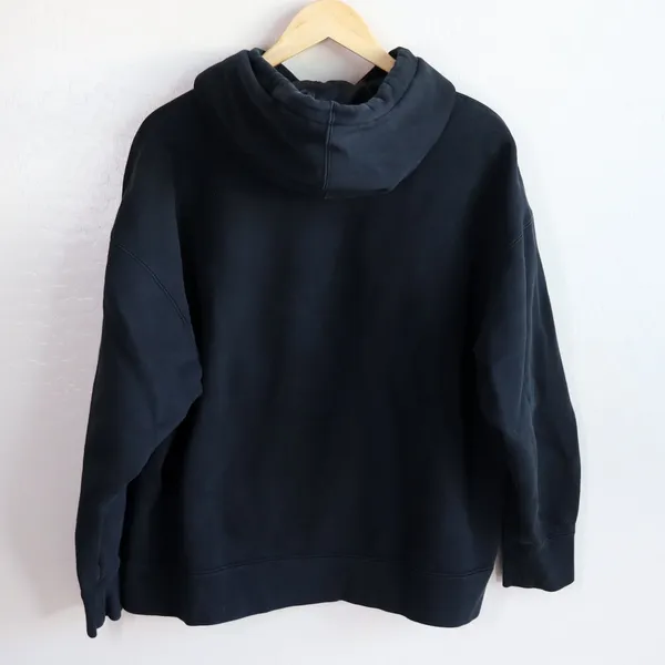Jordan Brooklyn Fleece Hoodie‎ Women M Black Satin Lined FB5110-010 Oversized - Image 4