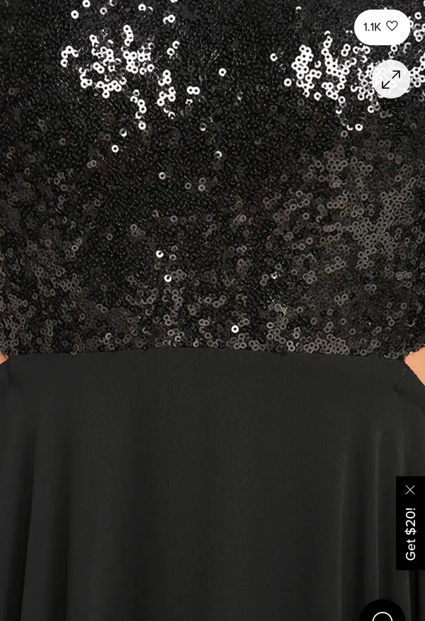 Lulu's Nothin' But Love Black Sequin Maxi Dress - Image 6