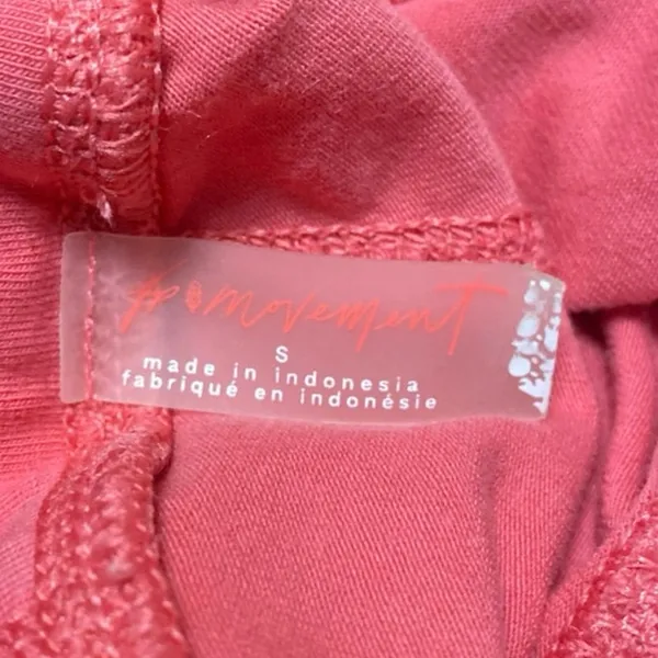Free People Pink High Waisted Tight Yoga Workout Athletic Biker Shorts Size S - Image 4