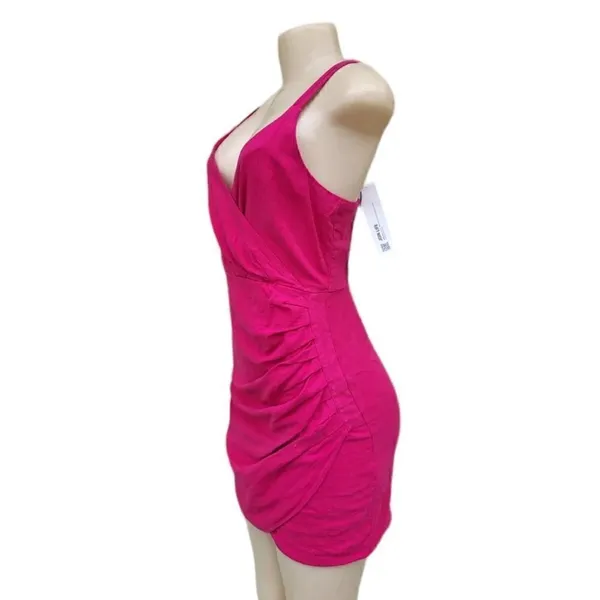 ZARA pink linen mini dress NWT M - Image 6