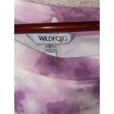 WILDFOX Tie Dye Star Sweatshirt PURPLE CELESTIAL - Image 5