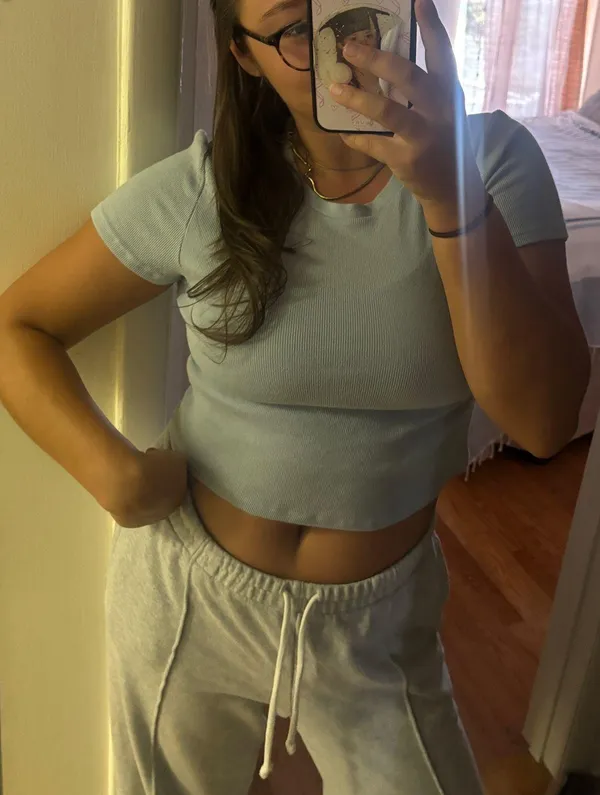 Aritzia Baby Tee TNA Cropped Blue - Image 3