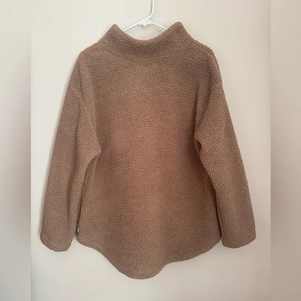 Koolaburra by UGG Sherpa Fleece Quarter Zip Pullover Women’s Size Large Brown - Image 2