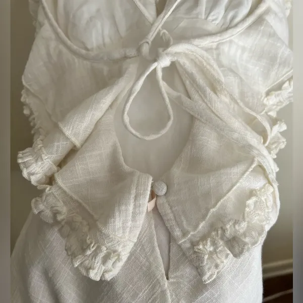 Free People Love Forever Mini Dress in Ivory - Image 9