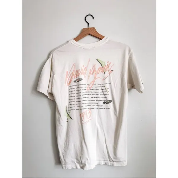 Daydreamer Vintage White David Bowie 1973 Pinups Graphic Cotton Tee Shirt S - Image 5