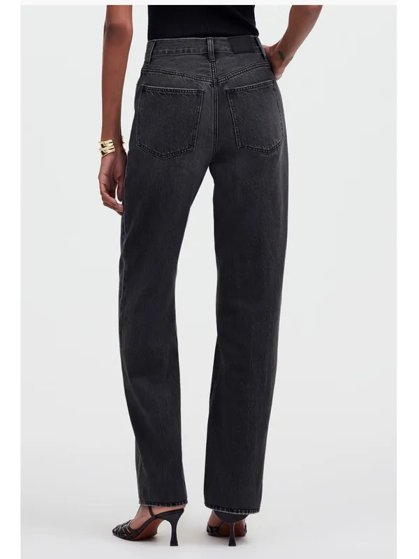 MADEWELL The‎ Rail Straight Leg Jean, Size 6 (28" Waist), Black, NWT - Image 2