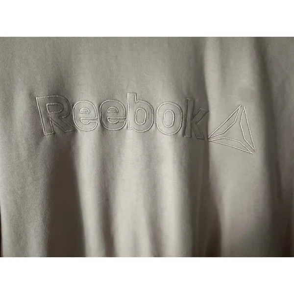Reebok Womens Crewneck Sweatshirt Peach Pink Embroidered Logo Small - Image 2