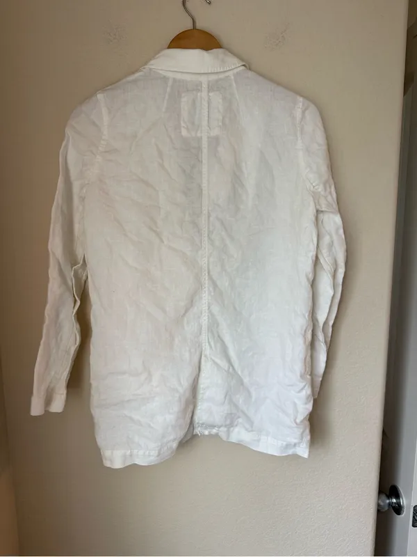 Madewell Linen Dorset Blazer in Lighthouse Size Small - Image 3
