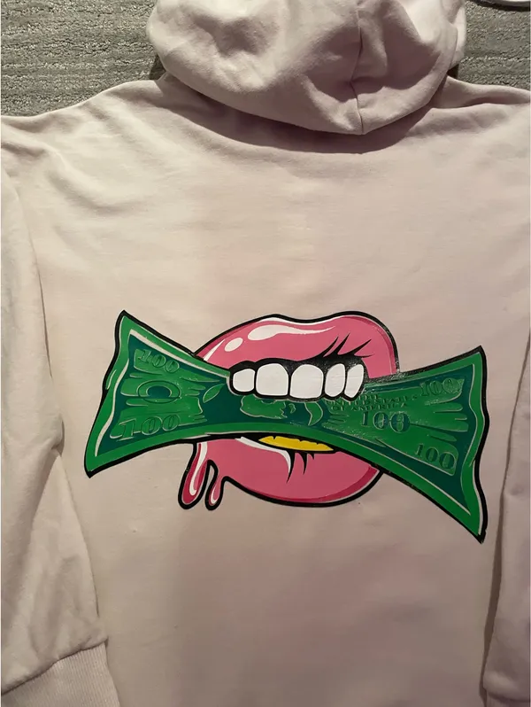 Zip up hoodie with graphics Pink - Image 2