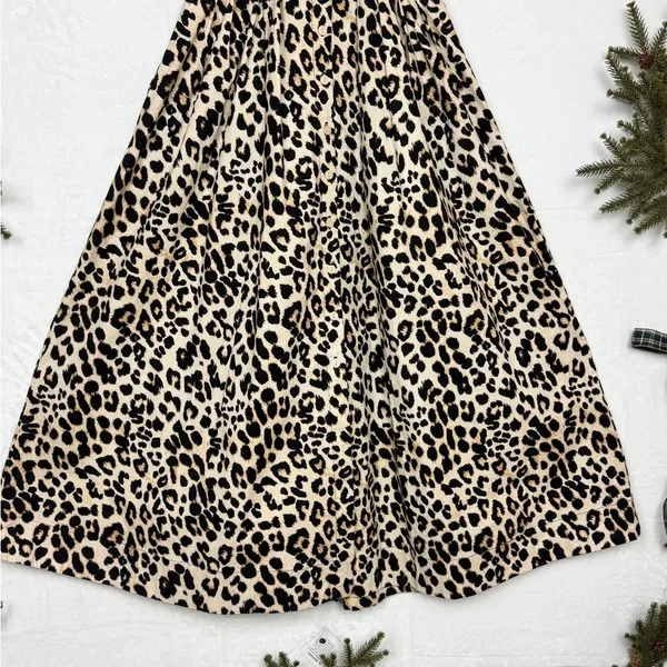 Exquise Anthropologie Cotton Blend Relaxed Leopard Tobie Shirt Dress Sz XS. P-46 - Image 5