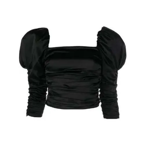 ALICE + OLIVIA Katrice Ruched Stretch-Silk Top Size 2 - Image 3