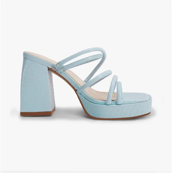 Chunky Sandals Strappy Platform Square Toe - Image 2