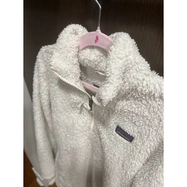 Patagonia Los Gatos 1/4 Zip Sherpa Fleece Pullover Sweatshirt Birch White XL - Image 2