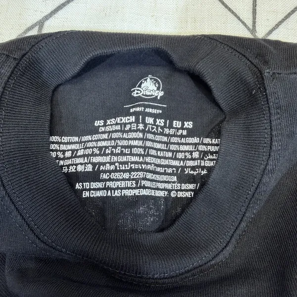 Walt Disney‎ World Spirit Jersey Adult XS Black Long Sleeve Crew Mickey Mouse - Image 3