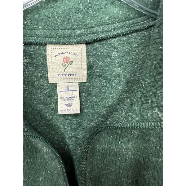 Victoria Secret Sweater Womens Pullover Quarter‎ Zip Green Country Casual Ladies - Image 6