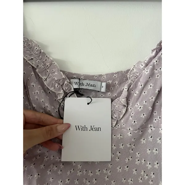 With Jean Lavender Floral Midi Dress NWT S - Image 4
