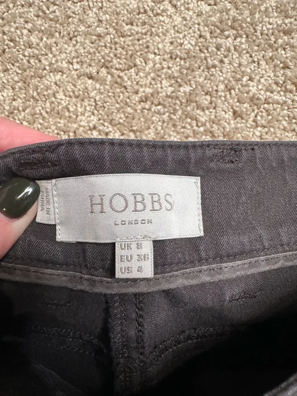 Hobbs London Brown Gray Slim Pant Casual Stretch Trousers Size US 4 UK‎ 8 - Image 2