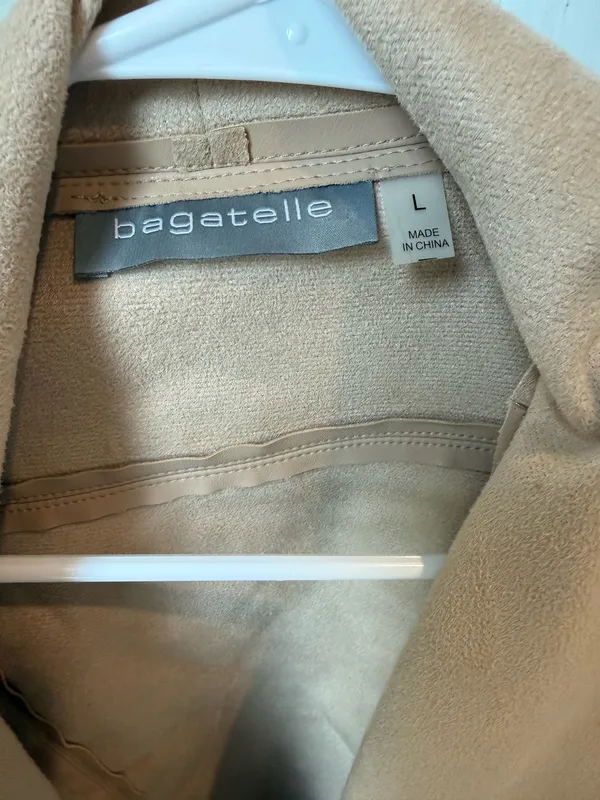 Bagatelle Faux Leather Jacket Tan - Image 3