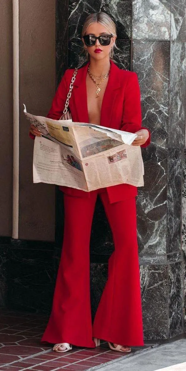 VICI NWT  Red Runway Flares - Image 4
