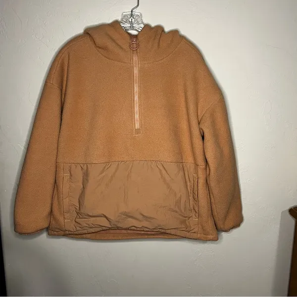 Fabletics‎ Lotta Teddy Quarter Zip Pullover Hooded Sweater - Image 2