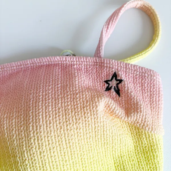 NWT Perfect Moment Women Pastel Rainbow Ombre Sol‎ Crinkle One Piece Swimsuit XL - Image 4