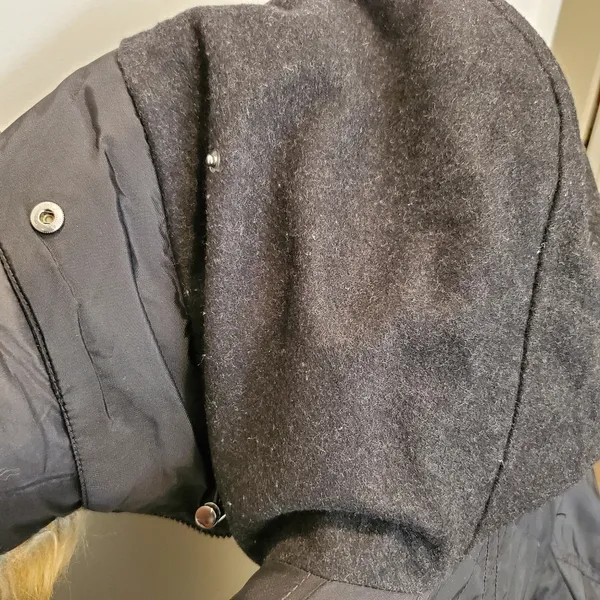 1 Madison Coat Parka Expedition Heritage Media Black Rutched Cargo Jacket - Image 7