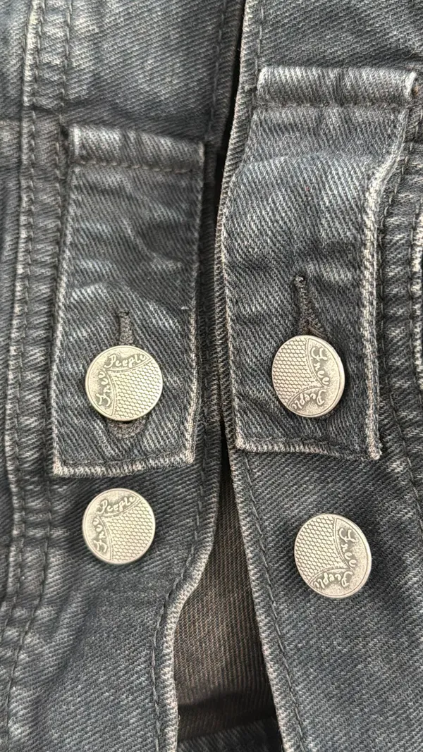 Free People Distressed Denim Jacket - Image 7
