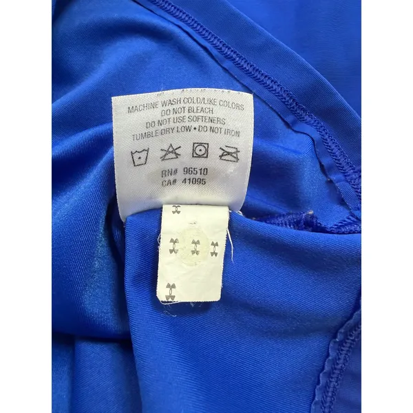 Under Armour HeatGear Royal Blue V-Neck‎ Compression Tank Top Large RN 96510 - Image 6