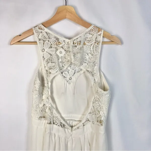 Lulu's Ivory White So Far Lace Bust Open Back Formal Gown S‎ - Image 5