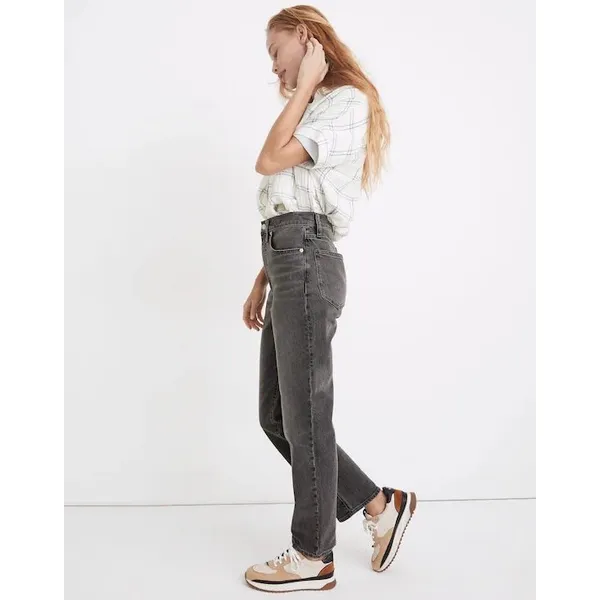 Madewell The Perfect Vintage Straight Jean Cosner Wash Faded Black Grey 27 - Image 2