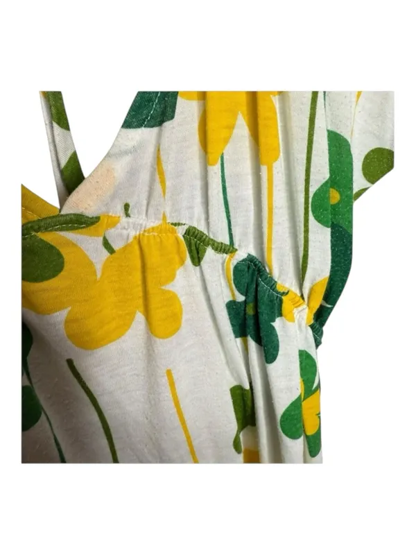 Y2K: Yag Couture ✿ Trendy Spring Floral Print Babydoll Tunic Top ✿ White ✿ Large - Image 14