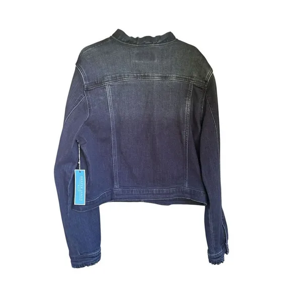NWT Draper James RSVP Ruffle Trim Dark Denim Jacket Size XL - Image 7