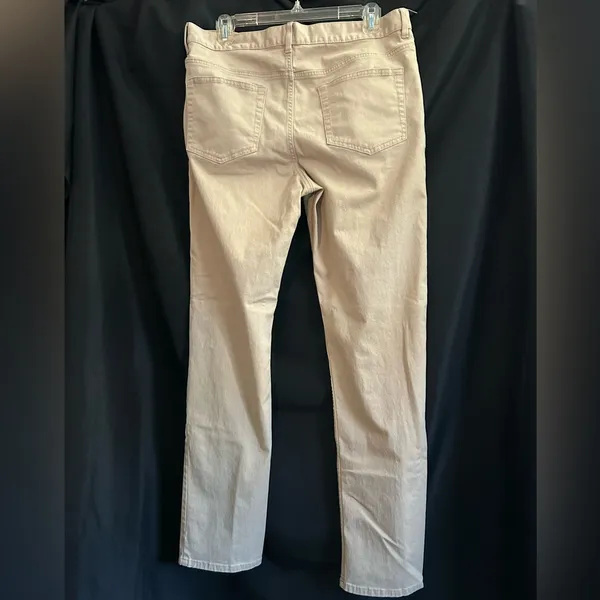 H&M Women’s Slim Fit Khaki Colored Pants SZ 34 - Image 2