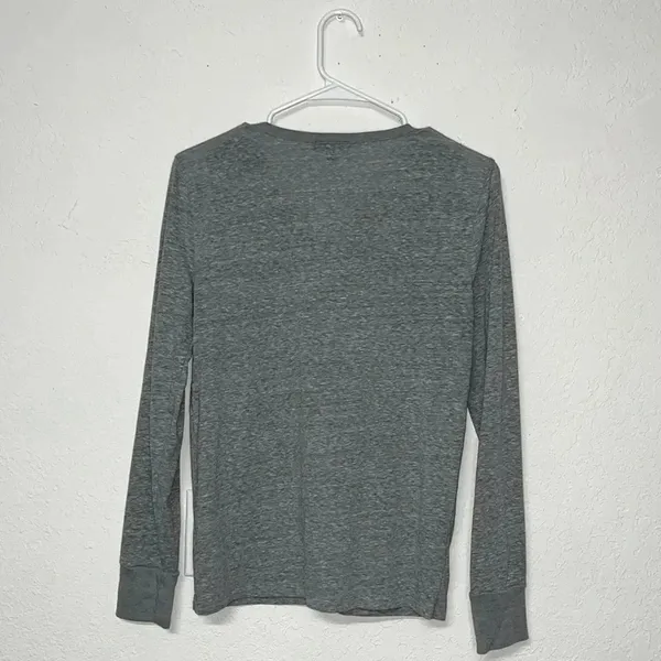 Imperfect J Crew long sleeved partial button down top‎ grey preppy top 2018 - Image 2