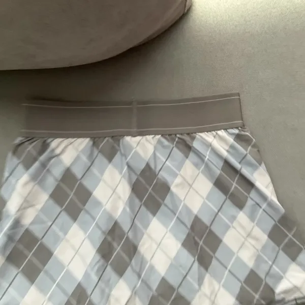 Alo Yoga Argyle Match Point Tennis Skirt Gravel/Titanium XXS - Image 6