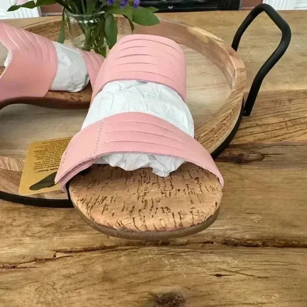 Waco Orthotic Leather Layla Slide~Coral~NEW BOX & BAG!~9.5 - Image 4