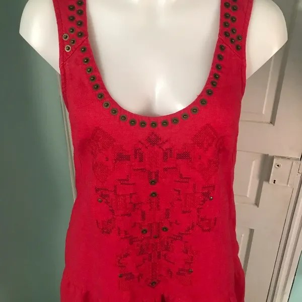 Free People Red Tunic/Dress Sz4 - Image 4