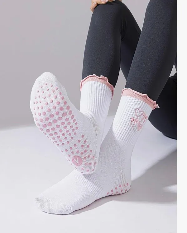 Pilates Grip Socks White - Image 2