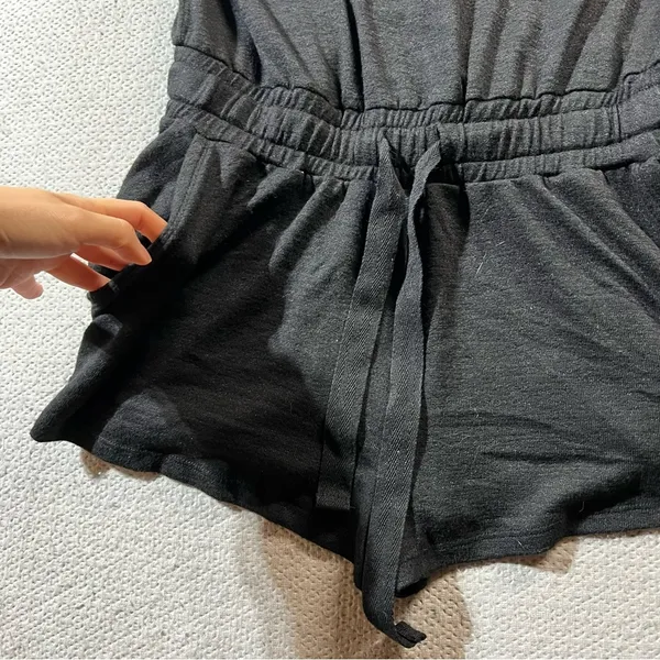 Wilfred Free Black Sleeveless Sweat Romper Size Small Athleisure Loungewear EUC - Image 2