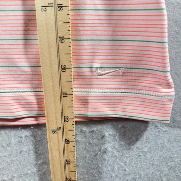 1161 | Nike Golf Fit Dry Striped Performance Polo‎ Shirt Pink Women XL - Image 5