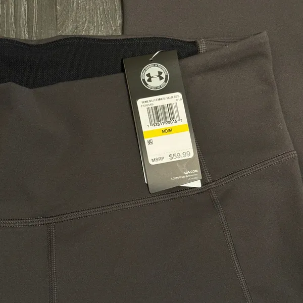 Under Armour Womens Compression 
Tights Workout Pants Gray Size Medium - Image 2