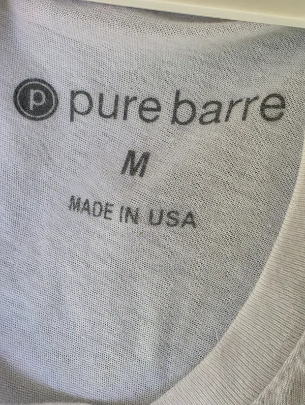 Pure Barre Houston Heights White W/red Logo Tank Top Medium - Image 3