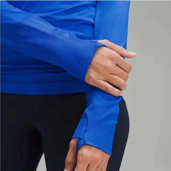 Lululemon Swiftly Tech Long Sleeve Shirt 2.0 Race Length Blazer Blue Tone 6 NWT - Image 4