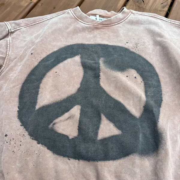 OneTeaspoon Sweatshirt‎ Crewneck Jumper Peace Retro Boho Oversized Small - Image 5