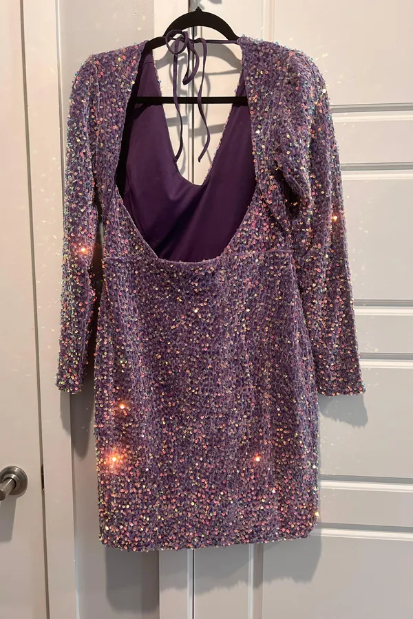 Betsey Johnson Purple Sequin/Lavender Haze Dress - Image 2