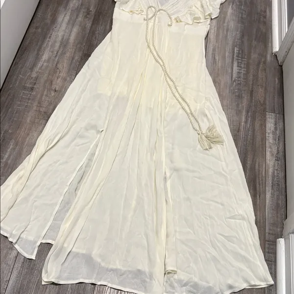 NWT BALTIC BORN IVORY JENNIFER DEEP V-NECK MAXI BOHO DRESS/Maternity SIZE SMALL - Image 11