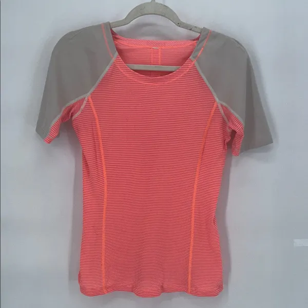 Lululemon Coral Swiftly Tech Short Sleeve Running Top Mesh Raglan Athletic Tee - Image 3
