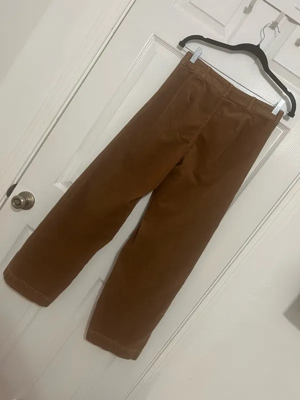 Everlane Womens Brown Corduroy Pants Size 6 High Rise Straight Leg Casual Fall - Image 3